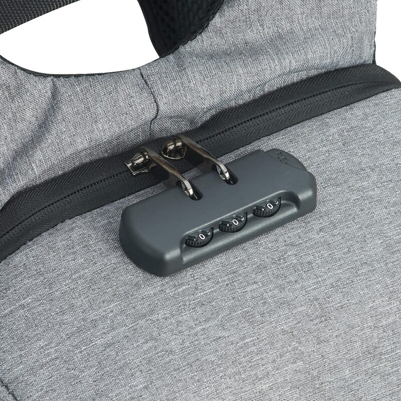 Mochila de Poliéster Anti-Furto USB com Segredo-2628 - Image 2