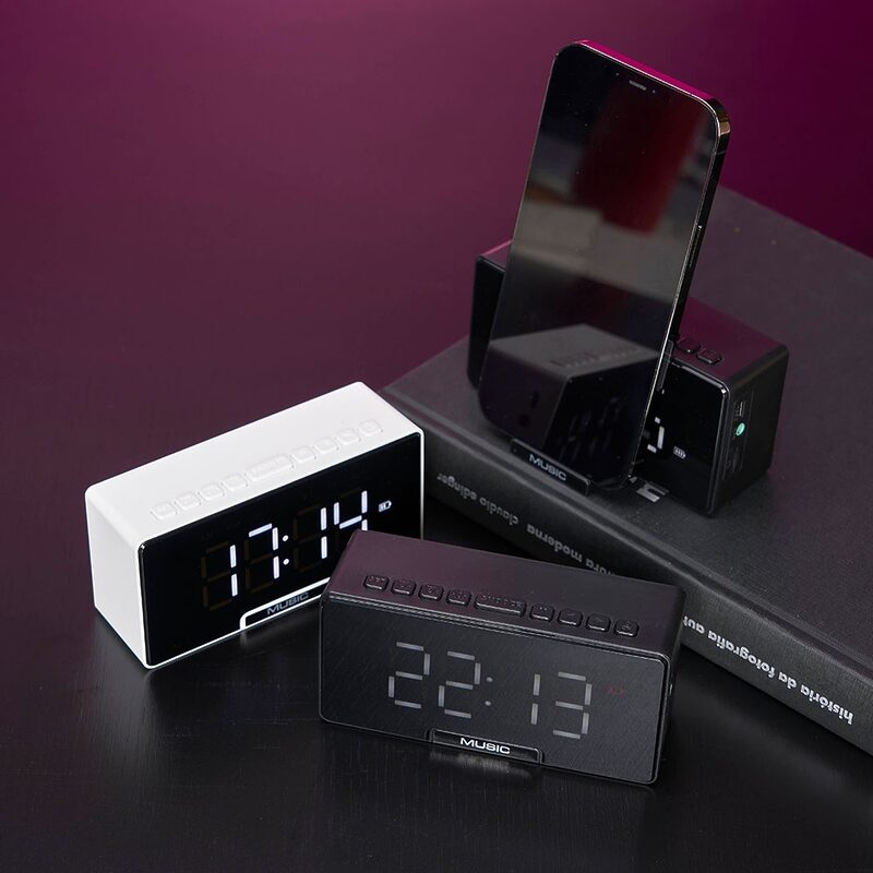 Caixa de Som Multimídia com Relógio e Suporte para Celular-4450 - Image 3