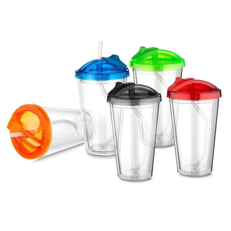 Copo Plástico com Canudo 500ml-3975 - Image 2